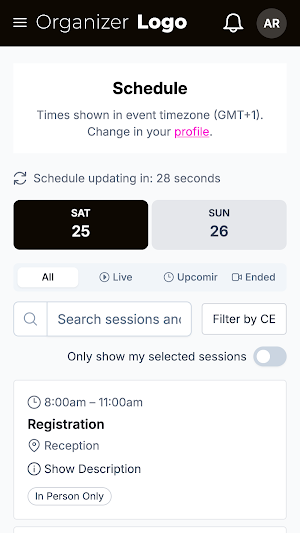 MEvents Screenshot 1