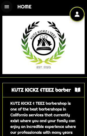 KUTZ KICKZ &TEEZ barbershop Screenshot 1