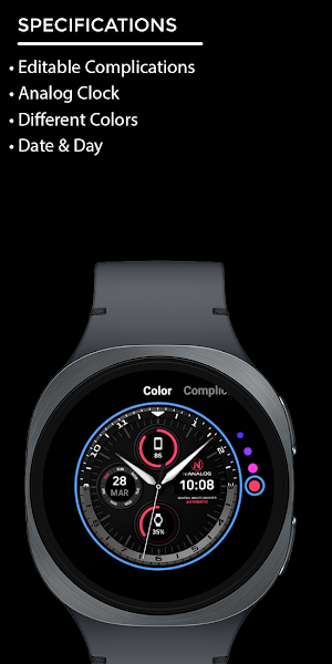 Night 26A - Analog Watch Face Screenshot 3