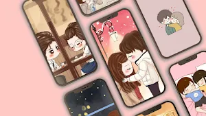 My Cartoon Couple Wallpaper HD Screenshot 0