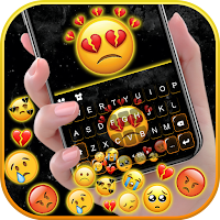 Broken Heart Gravity Keyboard Background
