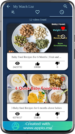 Baby food recipes Screenshot 0