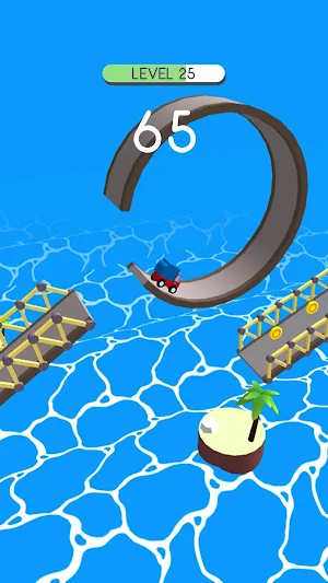 Risky Rider : Extreme Car Bridge Driving Screenshot 1