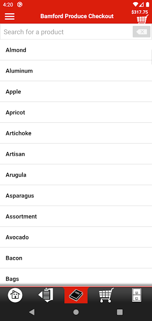 Bamford Produce Checkout Screenshot 2