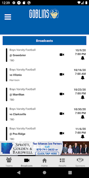 Harrison Goblins Athletics Screenshot 2