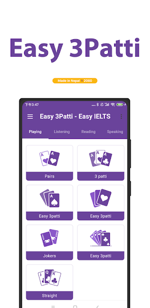 Easy 3Patti - Easy IELTS Screenshot 0
