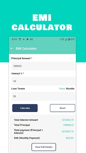 Easy EMI Loan Calculator Screenshot 0