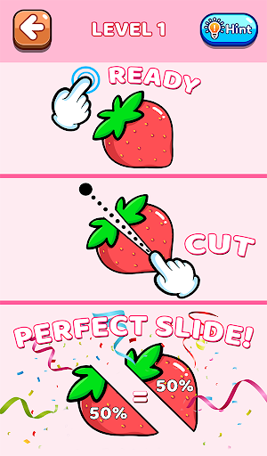 Perfect Cut: a 50/50 Puzzle Screenshot 1