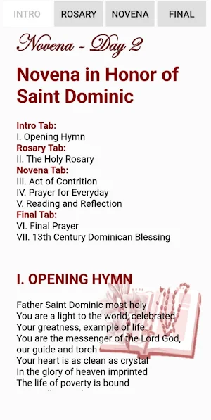 Saint Dominic Devotion Screenshot 1