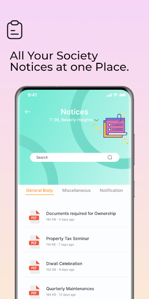 OneNest Society Management App Screenshot 2
