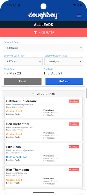 Doughboy Pools - Dealer Screenshot 2