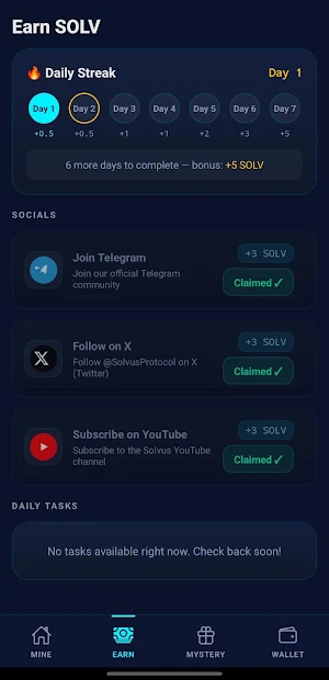 Solvus Mining Protocol Screenshot 1