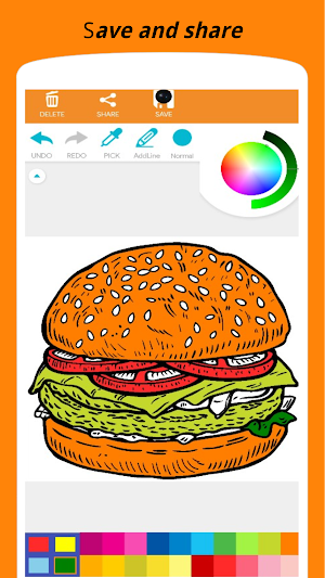 Burger Coloring Book Screenshot 1