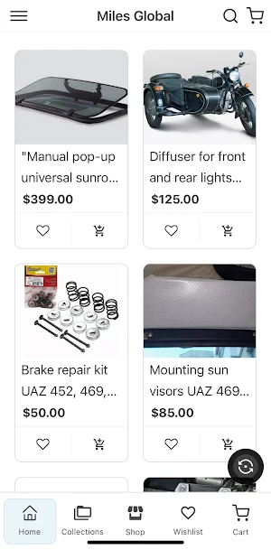 Miles Car Parts Screenshot 2