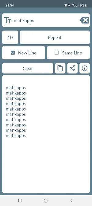 Text Repeater Screenshot 2