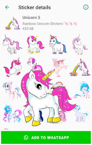 Unicorn stickers for WhatsApp Screenshot 1