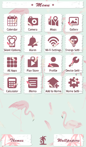 Cute Wallpaper Flamingos Theme Screenshot 1