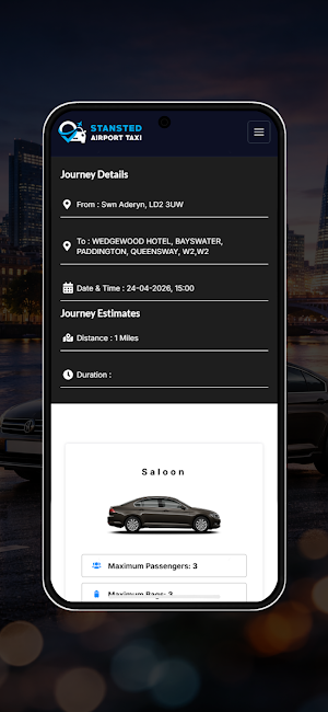 Stansted Airport Taxi Screenshot 1