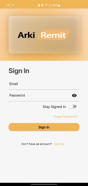 ArkiRemit Screenshot 0