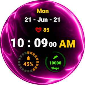 Fluid Pink Watch Face Screenshot 3