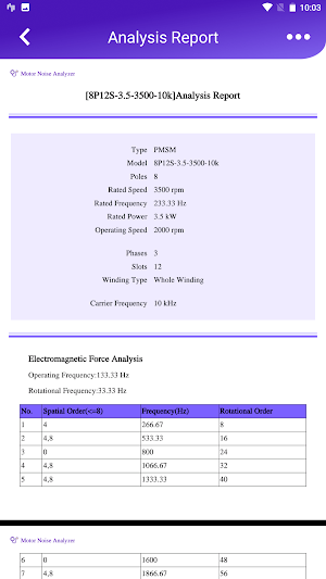 Motor Noise Analyzer Screenshot 3