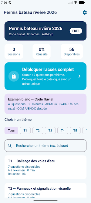 Permis bateau rivière 2026 Screenshot 0