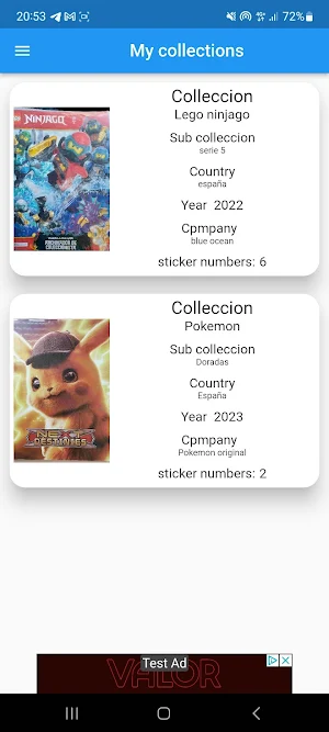 Change collections and sticker Screenshot 0
