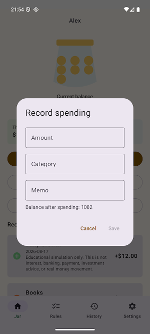 Allowance Piggy Bank Screenshot 2