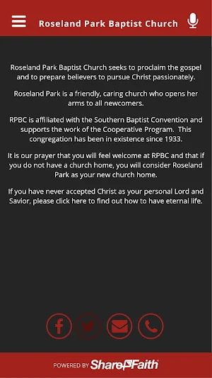 Roseland Park Baptist Church Screenshot 1