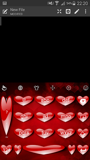 Keyboard Theme V Love Hearts Screenshot 3