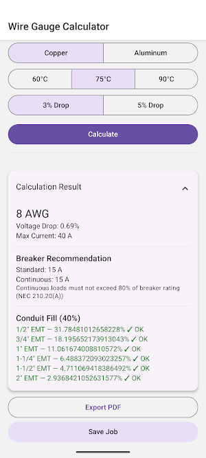 Electrician Wire Gauge Screenshot 1
