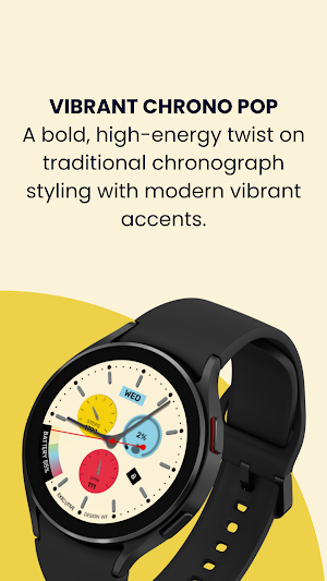 EXD206: Chrono Pop Watch Face Screenshot 1