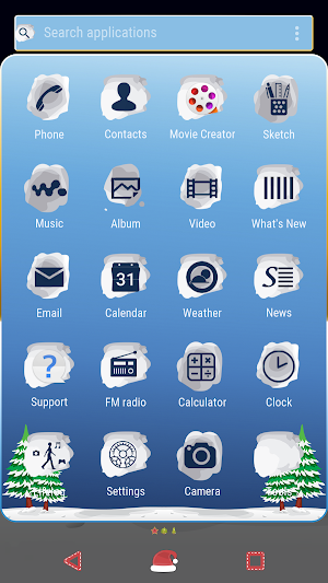 Santa in Winter | Live Wallpaper | Xperia Theme Screenshot 2