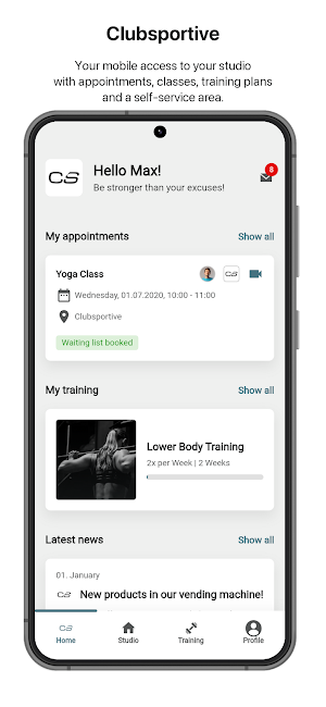 Clubsportive App Screenshot 0