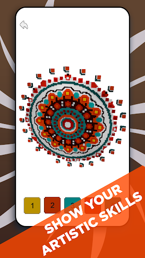 Mandala Voxel 3D Coloring Book Screenshot 2