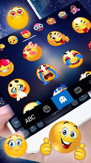 Galaxy Mountains Keyboard Them Screenshot 1