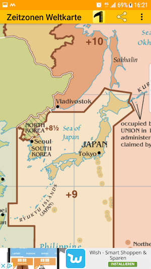 Time Zone Map Screenshot 3