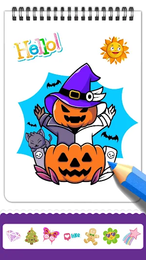 halloween coloring book pages Screenshot 2