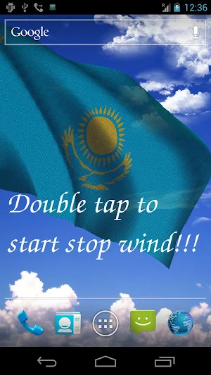 Kazakhstan Flag Live Wallpaper Screenshot 0
