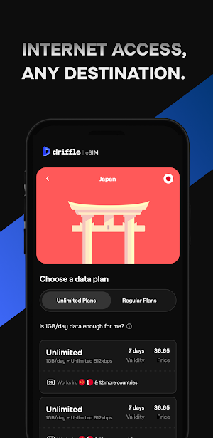 Driffle eSIM: Travel Data Plan Screenshot 0