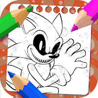 Soni Blue Coloring Hedgehog