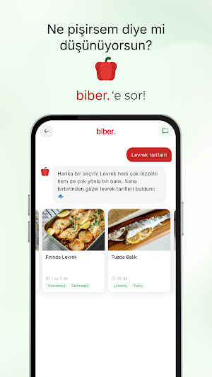 Biber: Akıllı Yemek Tarifleri Screenshot 1