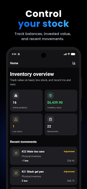 Simple Stock Control Screenshot 0