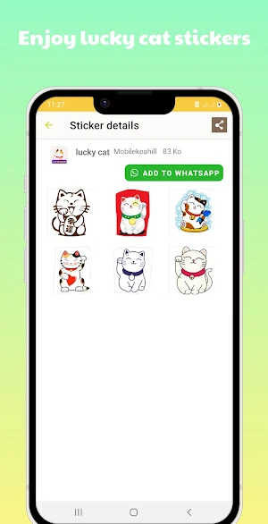 Maneki Nekko stickers Screenshot 2