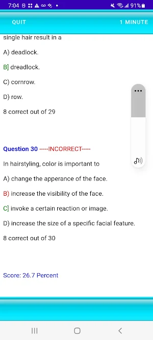 Test Exam Cosmetology Review Screenshot 2