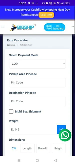 BigShip -Courier and Logistics Screenshot 2