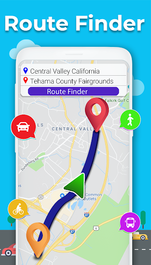 GPS compass map for Android Screenshot 2
