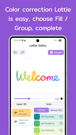 Lottie Editor - Change Color Screenshot 1