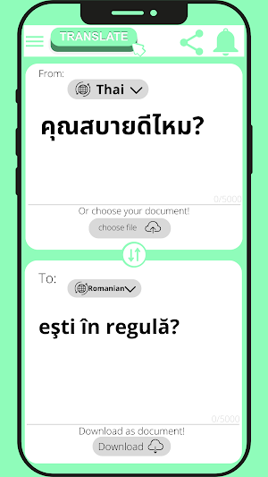 Romanian - Thai Translator Screenshot 2