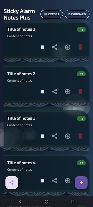 Sticky Alarm Notes Plus Screenshot 0